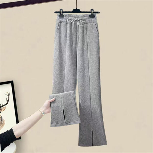 Autumn New Fake-two-piece Tops with Straight Long Pants 5