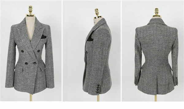 Boutique Fashion Tailored Collar Slim Two Pieces Long Suits 6