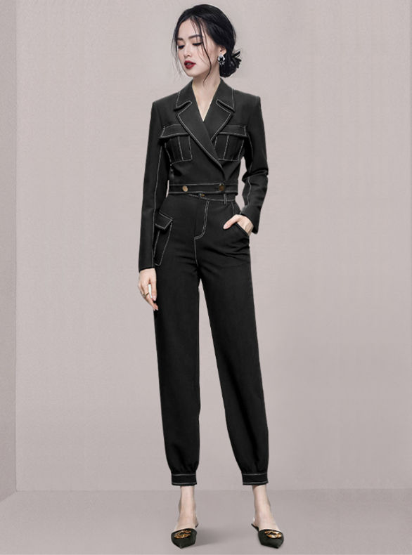 Brand Fashion Tailored Collar High Waist Slim Long Suits4 Brand Fashion Tailored Collar High Waist Slim Long Suits 1