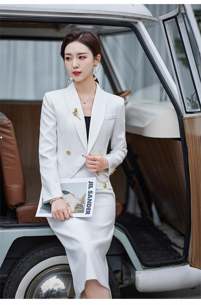 Elegant Fashion 3 Colors Tailored Collar Bodycon Dress Set3 Elegant Fashion 3 Colors Tailored Collar Bodycon Dress Set 4