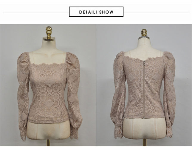 Elegant Fashion Lace Blouse With Fishtail Slim Long Skirt1 Elegant Fashion Lace Blouse with Fishtail Slim Long Skirt 6