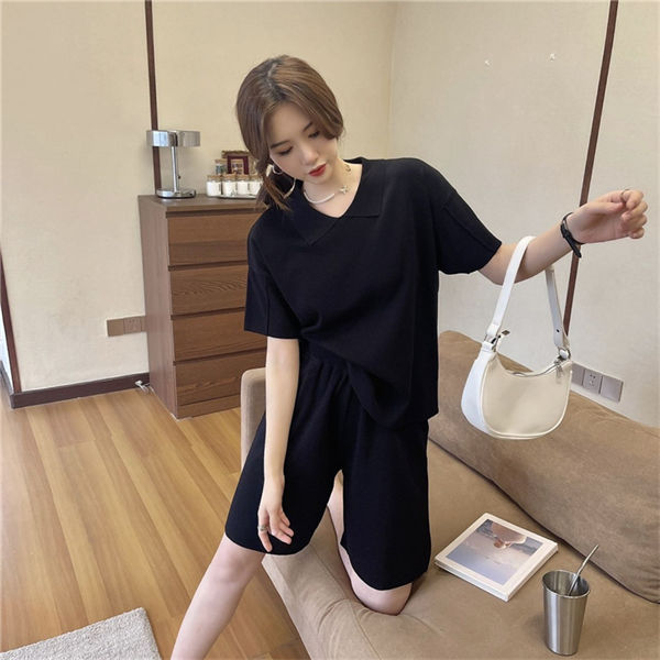 Fashion Autumn Color Block Letters Wide-Leg Leisure Suits2 Fashion Autumn Color Block Letters Wide-leg Leisure Suits 4