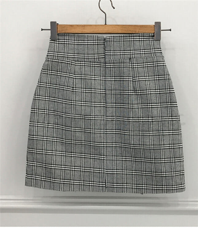 Fashion Lady Off Shoulder Blouse With Plaids Short Skirt Fashion Lady Off Shoulder Blouse with Plaids Short Skirt 7