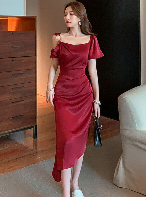 Fashion Women High Waist Sloping Bodycon Long Dress5 Fashion Women High Waist Sloping Bodycon Long Dress 1