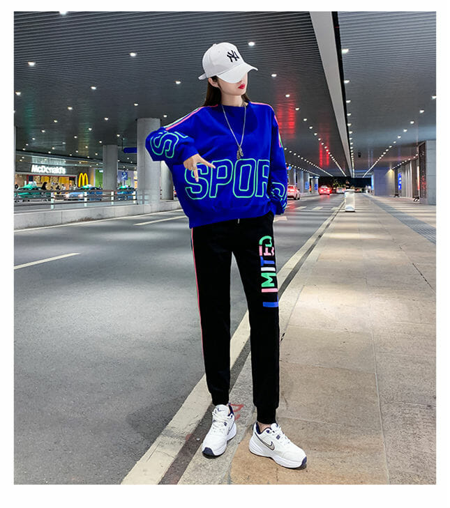 Free Fashion 2 Colors Batwing Hoodies With Letters Sport Pants3 Free Fashion 2 Colors Batwing Hoodies with Letters Sport Pants 4