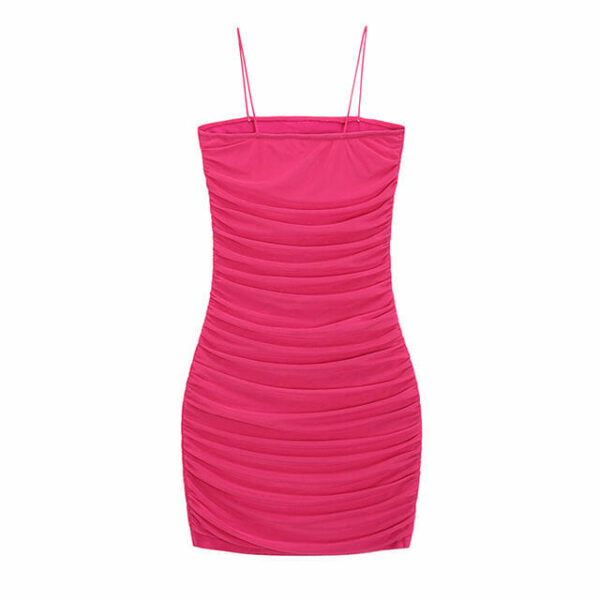zara pleated midi dress burgundy Basic Wear Club | Ribbed Knit Bodycon Dress main image 1