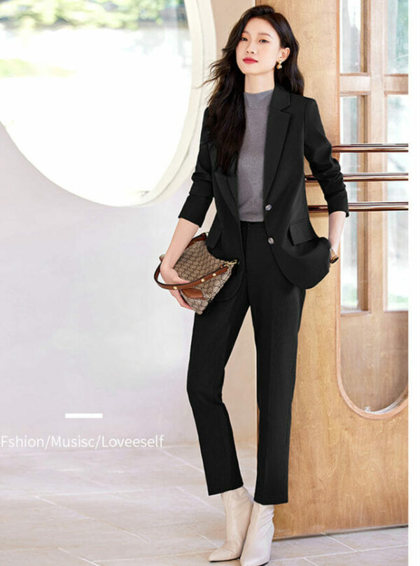 Modern Korea 3 Colors Tailored Collar Jacket with Long Pants 6