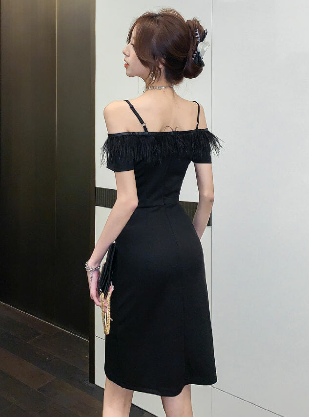 Modern Lady 2 Colors Tassels Boat Neck Slim Dress Modern Lady 2 Colors Tassels Boat Neck Slim Dress 6