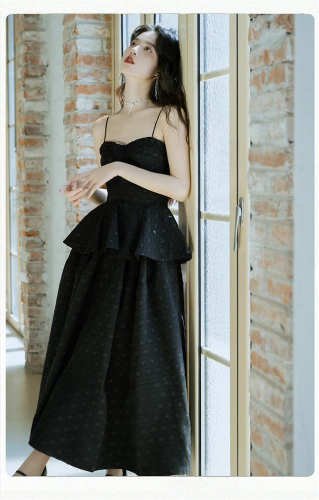 Modern Lady Flouncing Camisole With Jacquard Long Skirt2 Modern Lady Flouncing Camisole with Jacquard Long Skirt 2