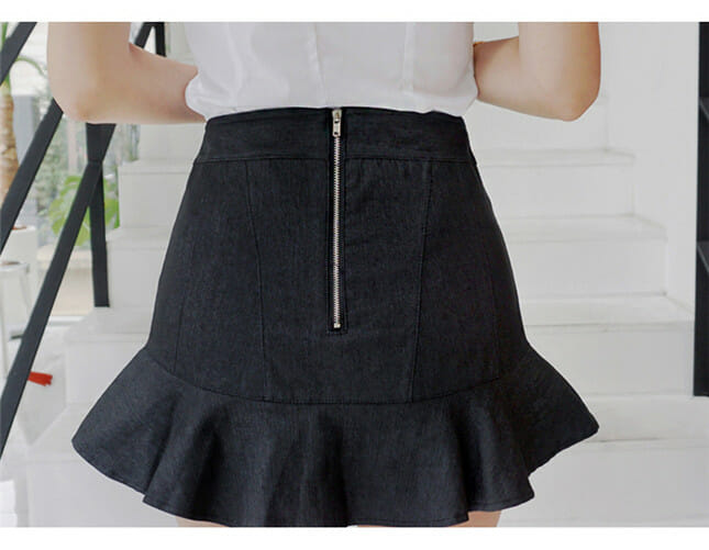 Preppy Fashion Dots Tie Blouse With Fishtail Short Skirt Preppy Fashion Dots Tie Blouse with Fishtail Short Skirt 7