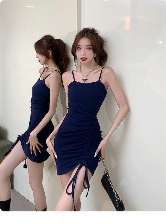 Preppy Girls 2 Colors Hooded Tops With Pleated Straps Dress2 Preppy Girls 2 Colors Hooded Tops with Pleated Straps Dress 6