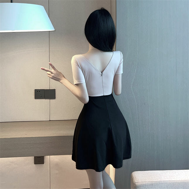 Pretty Sexy 3 Colors Gauze Splicing V-Neck Flouncing Dress Pretty Sexy 3 Colors Gauze Splicing V-neck Flouncing Dress 6