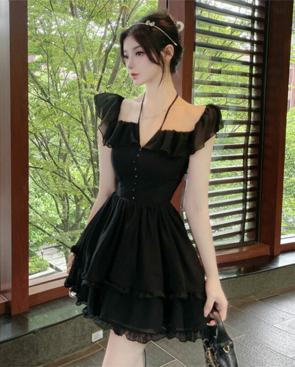 Pretty Summer 2 Colors Flouncing Fluffy Gauze Dress  Seoulinspired