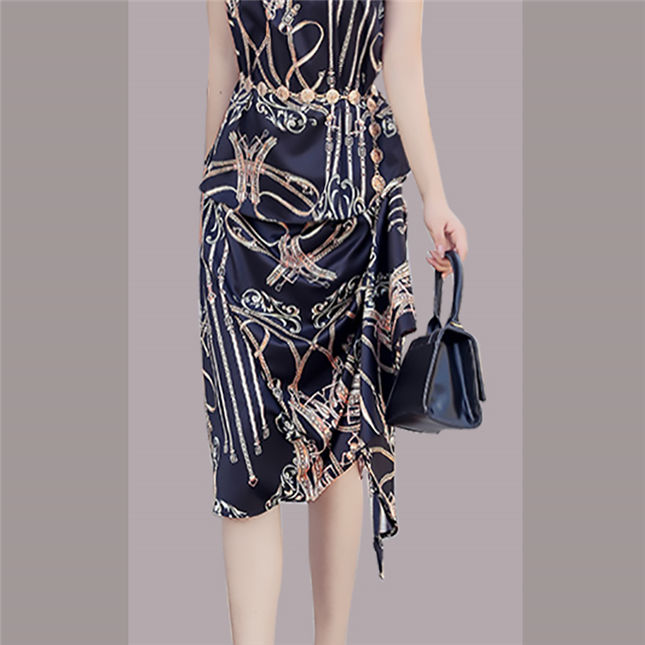 Retro Sexy Off Shoulder Flowers Halter Two Pieces Dress Retro Sexy Off Shoulder Flowers Halter Two Pieces Dress 4