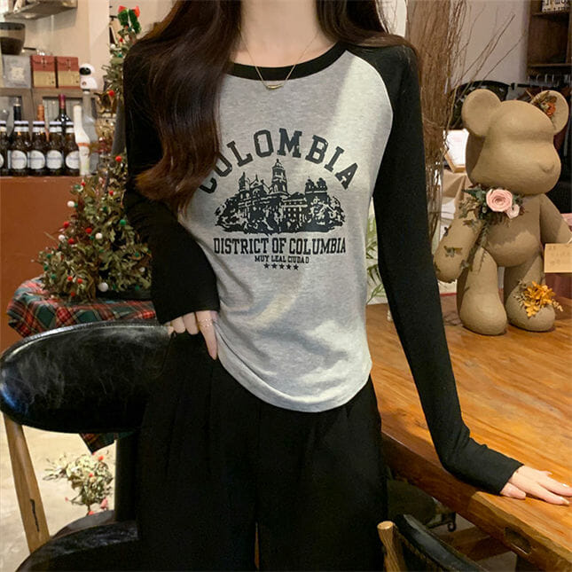 Retro Spring Fashion Letters Printings Slim Cotton T-Shirts2 Retro Spring Fashion Letters Printings Slim Cotton T-shirts 5