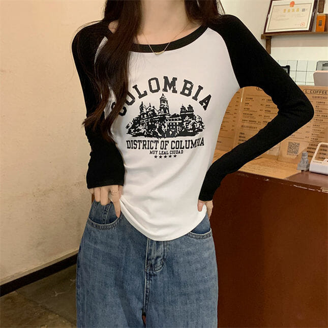 Retro Spring Fashion Letters Printings Slim Cotton T-Shirts3 Retro Spring Fashion Letters Printings Slim Cotton T-shirts 4