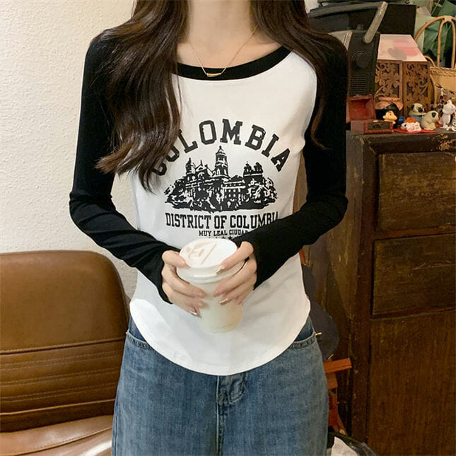 Retro Spring Fashion Letters Printings Slim Cotton T-Shirts4 Retro Spring Fashion Letters Printings Slim Cotton T-shirts 3