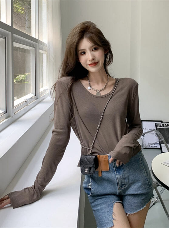 Summer 5 Colors Round Neck Transparent Cotton T-Shirts4 Summer 5 Colors Round Neck Transparent Cotton T-shirts 3