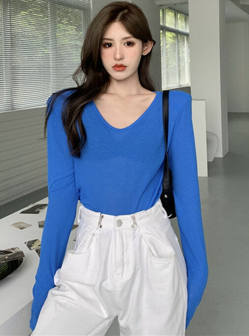 Summer 5 Colors Round Neck Transparent Cotton T-Shirts6 Summer 5 Colors Round Neck Transparent Cotton T-shirts 1