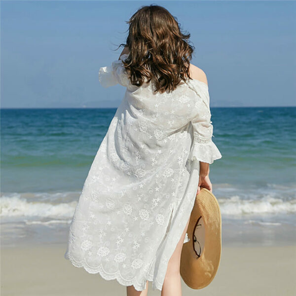 Summer Lace Flowers Loosen Bikini Dress 5