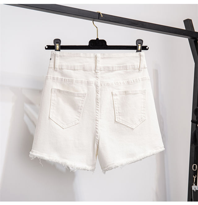 Summer New Stripes V-Neck T-Shirt With Denim Short Jeans Summer New Stripes V-neck T-shirt with Denim Short Jeans 5