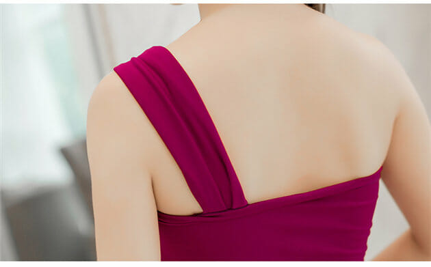 Summer One Straps Pleated Skinny Dress Summer One Straps Pleated Skinny Dress 6