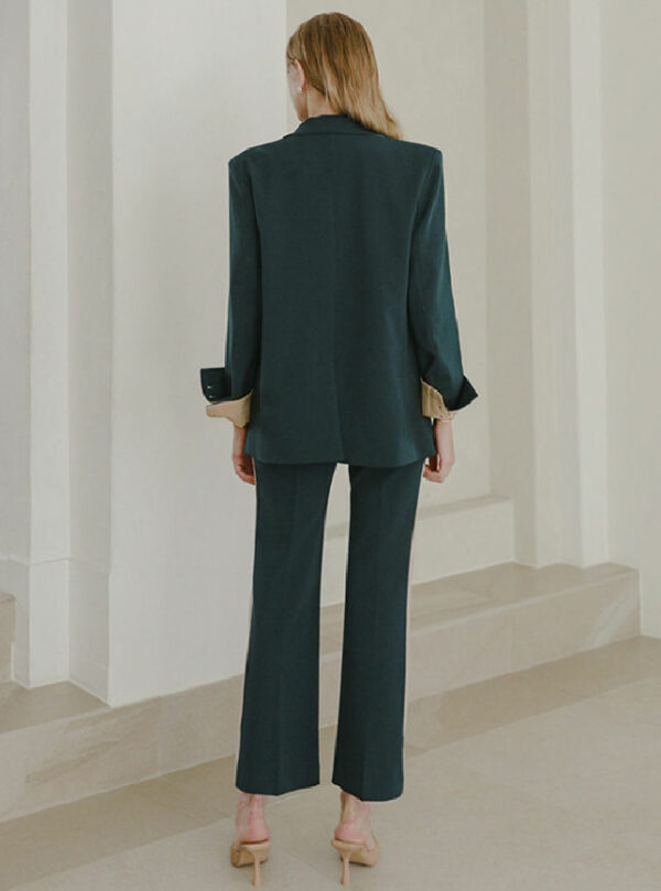 Vogue Lady 2 Colors Tailored Collar Jacket with Long Pants 6