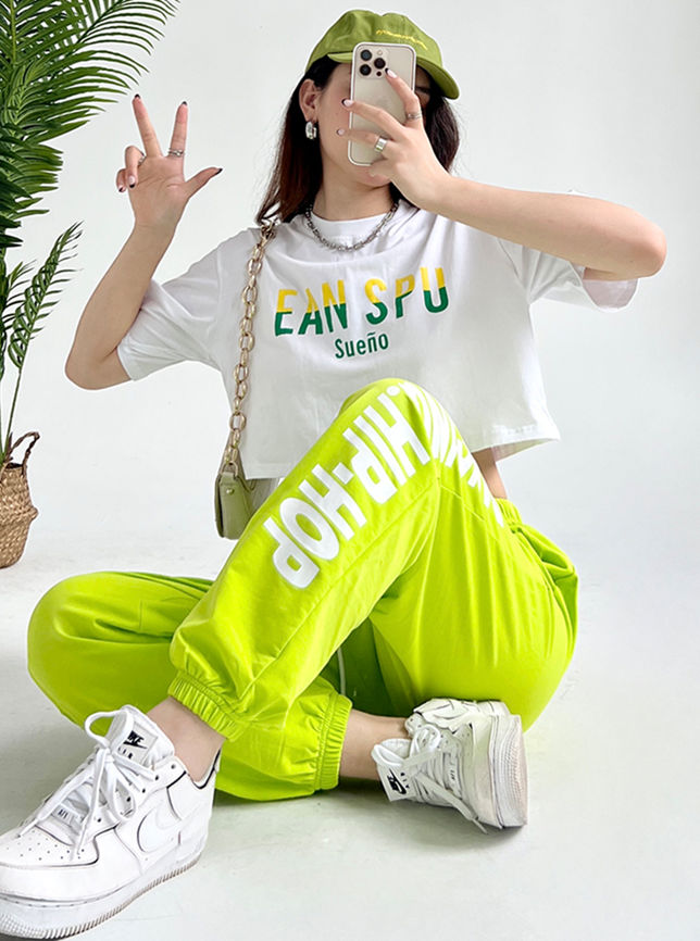 Wholesale Korea Short T-Shirt With Casual Long Pants Korea Short T-shirt with Casual Long Pants 5