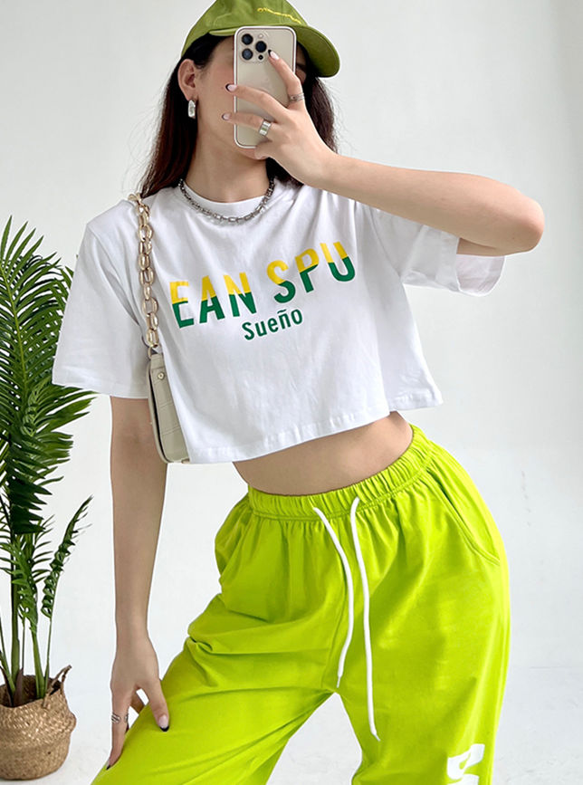 Wholesale Korea Short T-Shirt With Casual Long Pants1 Korea Short T-shirt with Casual Long Pants 4