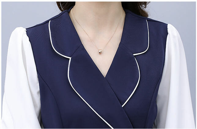 Wholesale Korea Tailored Collar Slim Two Pieces Long Suits Korea Tailored Collar Slim Two Pieces Long Suits 6